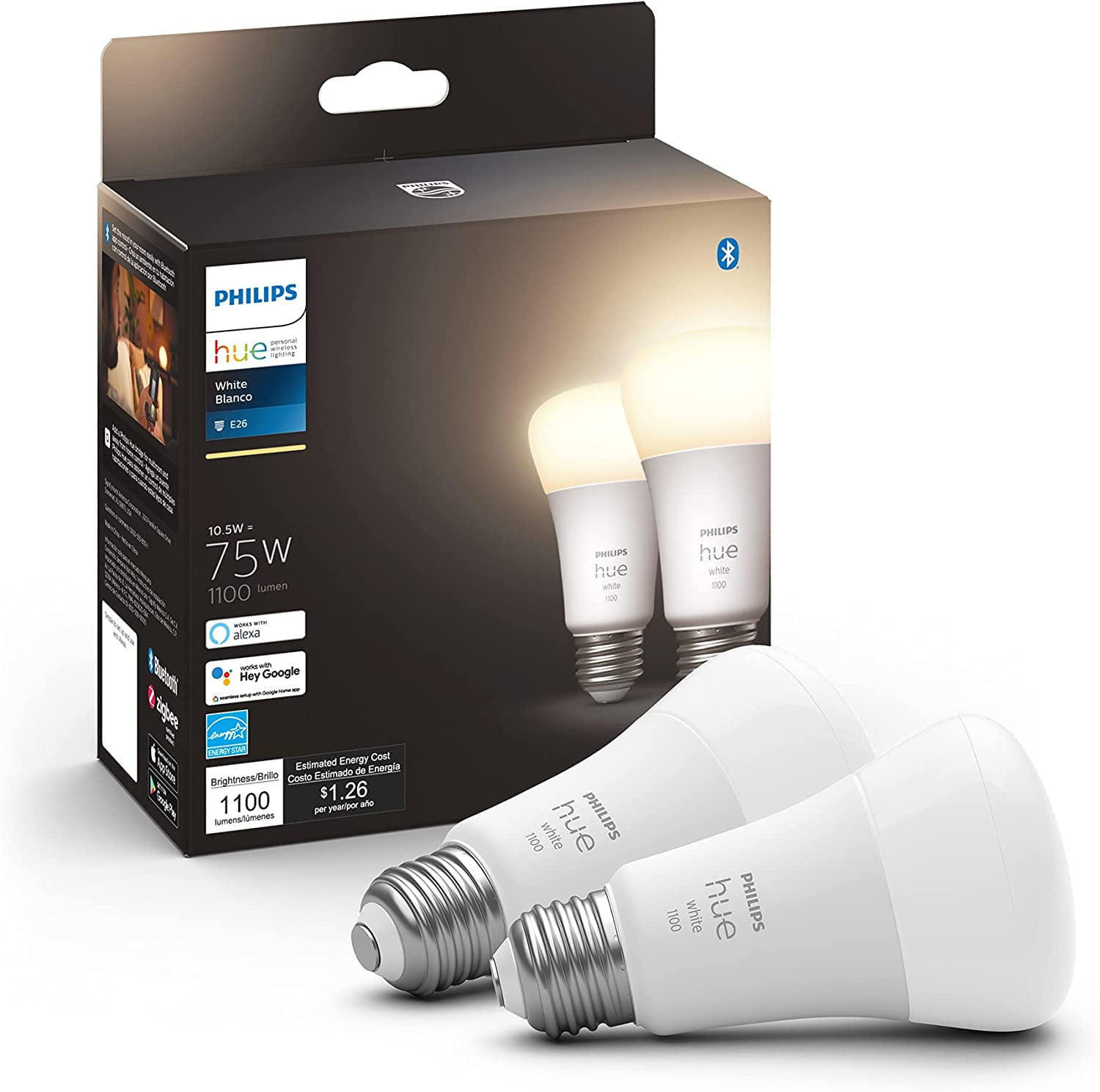Philips Hue White and Color Ambiance A19 E26 Medium Base