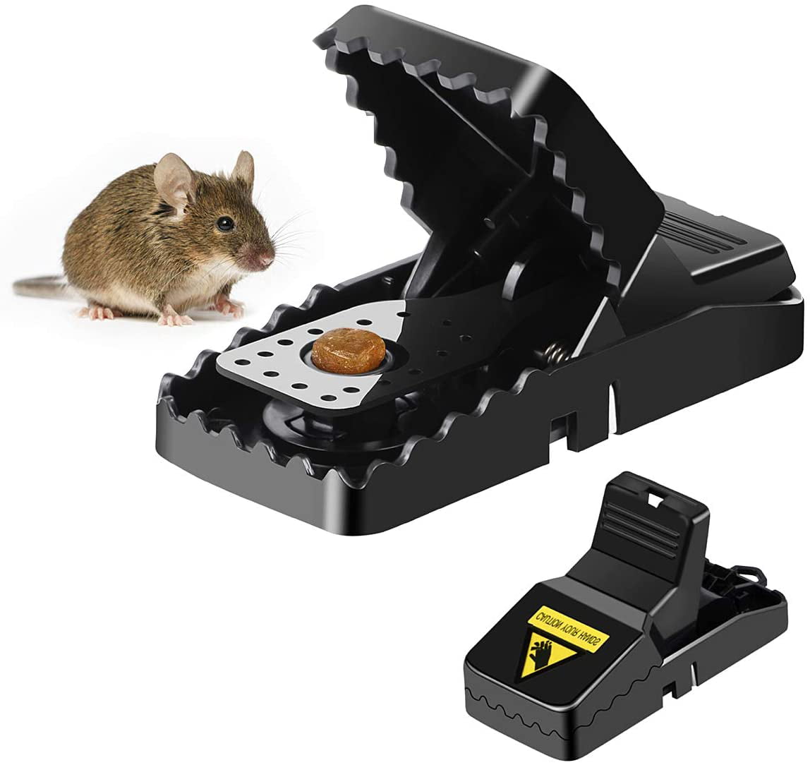 Large Powerful Rat Traps Easy Setup Wash & Reuse – Kills Instantly 6 Pack 