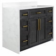 thumbnail image 5 of Palisade 48" Bathroom Vanity with Dark Oak Cabinet and Engineered Marble Top, 5 of 5