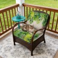 thumbnail image 3 of Outdoor Patio Cushion Covers 4 Pack Palm Leaf Patio Chair Cushion Covers with Ties and Zipper Waterproof Outdoor Seat Cushion Covers for Patio Furniture 22"x22", 3 of 6
