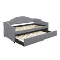 thumbnail image 5 of Home Design Clanton Twin Daybed with Pull-Out Trundle, Polyester Upholstery, Nailhead Trim, French Country Design, Stylish and Practical for Living Room or Guest Room, Light Gray, 5 of 6