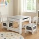 thumbnail image 2 of Kids House Mesa Montessori Pebble Set Infantil de Madera de Abedul y MDF con 2 Sillas, Ideal para Niños Pequeños, Juego, Aprendizaje, Lectura, Diseño Compacto y Seguro (Blanco y Gris), 2 of 11