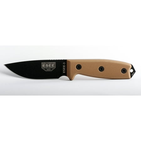 ESEE Knives 3P-B-CB Fixed Blade Survival Knife w/ Coyote Brown G-10