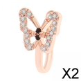 thumbnail image 1 of 2 Anillos De Nariz Falsos Con Diamantes De Imitación De Cobre, Sin Clip Para Perforar En La Nariz, Para Mujeres Y Hombres, Color Rosa Dorado 2 piezas, 1 of 8