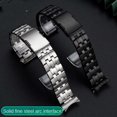 thumbnail image 4 of Correa de acero inoxidable para reloj Casio Edifice serie metal light wave EQW-M710DB reloj de acero refinado con boca de arco de 22 mm, 4 of 5
