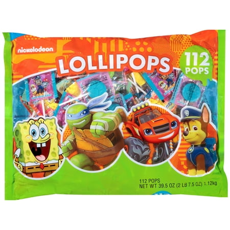 Round Lollipop - Nickelodeon Lollipops, 112 count, 39.5 oz