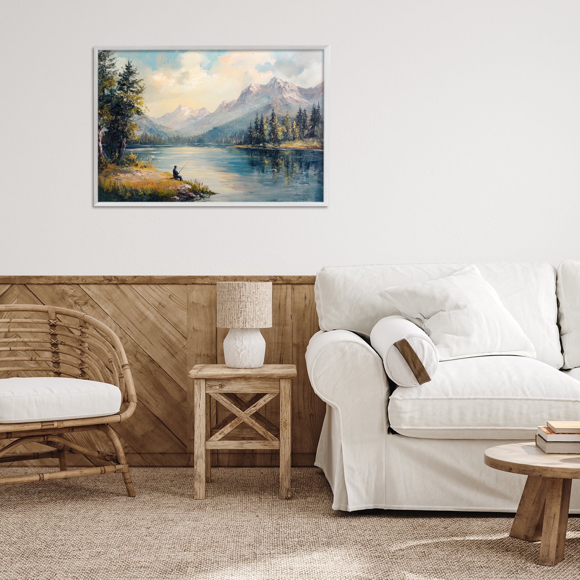 Stupell Industries Secret Fishing Spot White Framed Giclee Art, design by Petal Prints Design