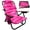 1 Pack Pink, variant on Backpack Beach Chair - 5 Positions and Lays Flat – Deluxe Wood Arm Rests – Cup Holder Storage Pouch on Side - Padded Pillow - Storage Bag on Back – Lightweight Rustproof Aluminum – Black Frame - 1 Pac