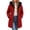 Red, variant on Brnmyaeo Women Long Puffer Coat Winter Warm Full Zip Up Hooded Jacket Fashion Thick Fleece Lined Long Sleeve Quilted Coats with Pockets