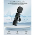thumbnail image 2 of Wireless Lavalier Lapel Microphone for iPhone iPad, Hootek 2 in 1 Wireless Microphone w/Type C Charger Cable Cordless Omnidirectional Condenser Recording Mic for Interview Video Podcast Vlog YouTube, 2 of 9
