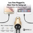 thumbnail image 4 of SAMA SA-50201 Chargeur de Voiture Double USB 3.0 30W Charge Rapide Or, 4 of 7