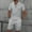 Gray, variant on YHAJDS Men's Shirt and Shorts Set Solid Relaxed Pocket Drawstring Shorts Zip Polo Short Sleeve