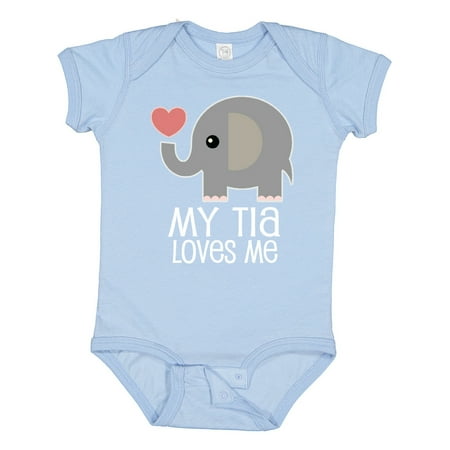 

Inktastic My Tia Loves Me Grandchild Gift Baby Boy or Baby Girl Bodysuit