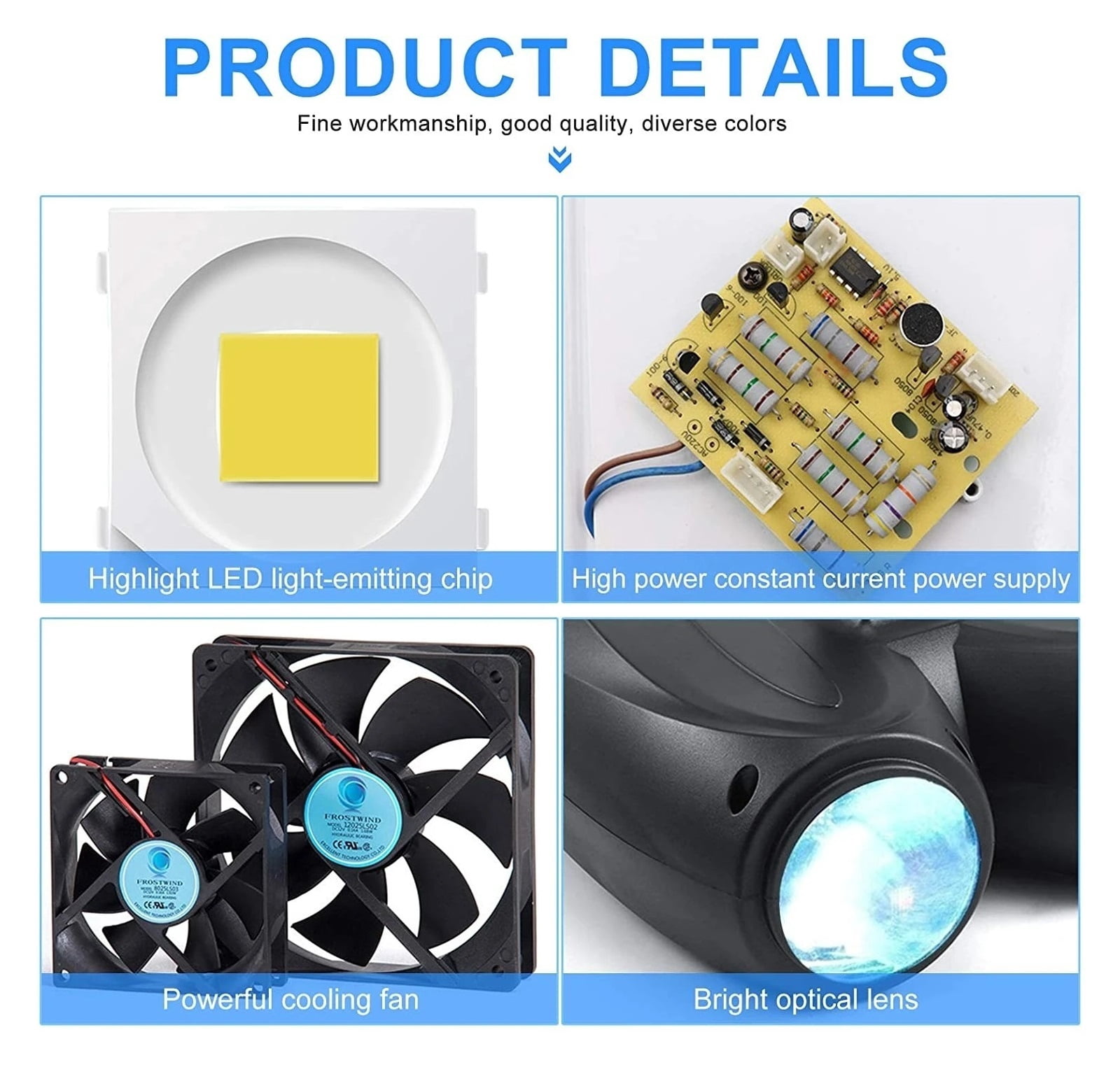 Led Double Head Disco Lamp Spotlight Colorful DJ Party Light Projector Stage Effect Lighting For Home Entertainment
