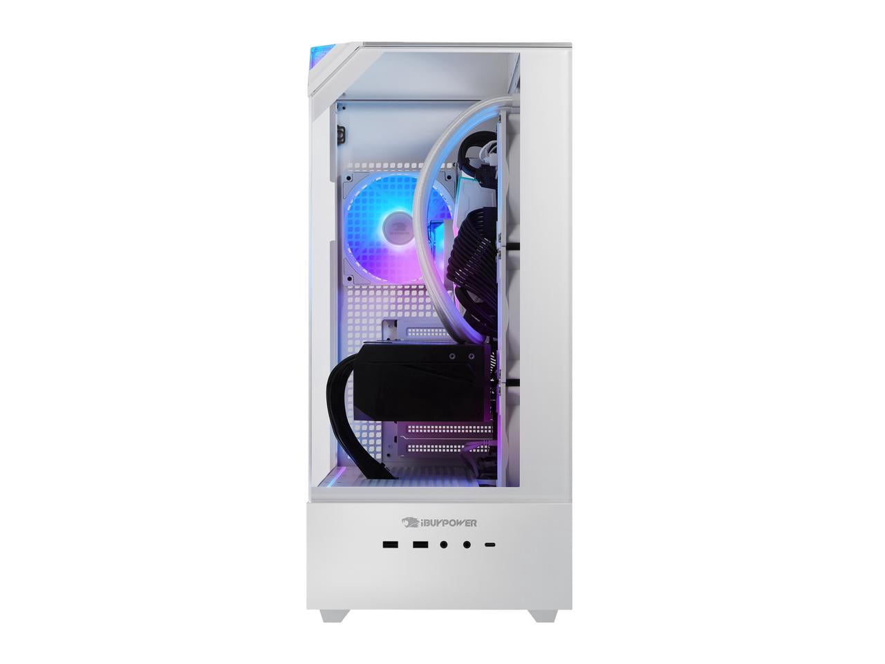 iBUYPOWER Element 9 White Gaming PC Desktop - AMD Ryzen 7 7800X3D - NVIDIA GeForce RTX 5070Ti 16GB - 32GB DDR5 RGB - 1TB NVMe SSD - EWA7N57T01