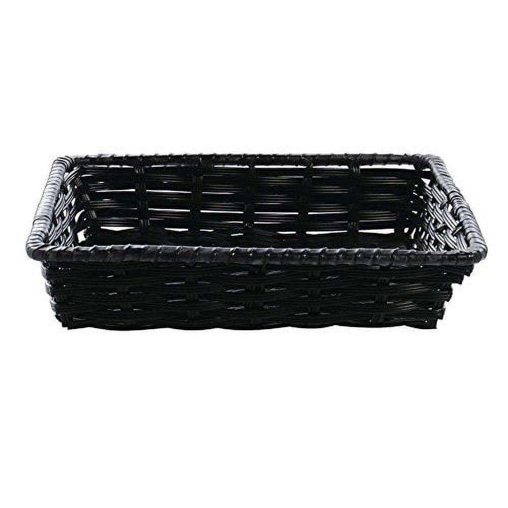 HUBERT® Black Basket Plastic - 12"L x 12"W x 2 1/2"H