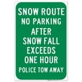 thumbnail image 1 of No Parking After Snow Fall Sign, 24x36 Corrugated Plastic, 1 of 7