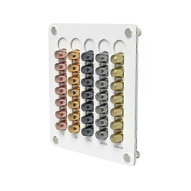 35 Pods Coffee Capsule Storage Display Rack Wall-mounted Transparent Coffee Capsule Holder Coffeeware Nespresso Capsule Holder