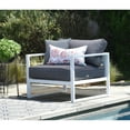 thumbnail image 2 of Elle Decor Paloma Outdoor Accent Chair, White, 2 of 5