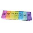 thumbnail image 2 of YAOMOBB Portable Case Transparent 7 Day Vitamin Organizer Box Portable AM PM Tablet Container, 2 of 6