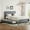 Gray, variant on imerelez Queen Size Velvet Upholstered Platform Bed with 2 Drawers and 1 Twin XL Trundle- Gray