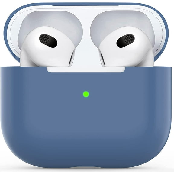 for Airpods 3 Case, Protective Ultra-Thin Soft Silicone Shockproof Non-Slip Protection Accessories Cover Case for Apple Airpods 3 Charging Case - Blue