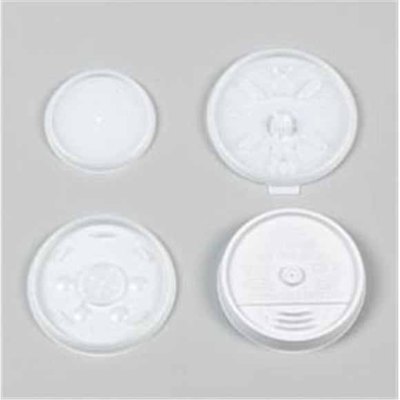 Dart DCC12SL Translucent Lid with Straw Slot - 1000-Case
