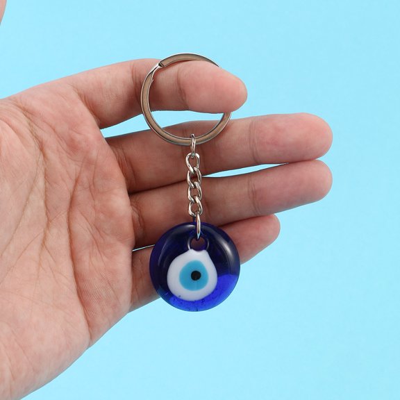 Etereauty Eye Evil Blue Hanging Key Ornament Turkish Car Pendant Keychain Good Decor Luck Keyring Lucky Hamsa Amulet BLUE