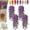 Purple, variant on UV Resistant Hanging Artificial Morning Glory Vine, Outdoor Faux Flowers for Porch Balcony Patio, Lifelike Cascading Fake Plants for Garden Fence Window Box Home Decor (2, Purple&Red)