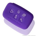 thumbnail image 2 of 2pcs Dobrev 5 Buttons Silicone Case Protector Key Fob Cover Smart Car Remote Holder Fit for Jaguar XK, XKR XF XFR XJ XJL S-Type X-Type F-Type (Pink and Purple), 2 of 5