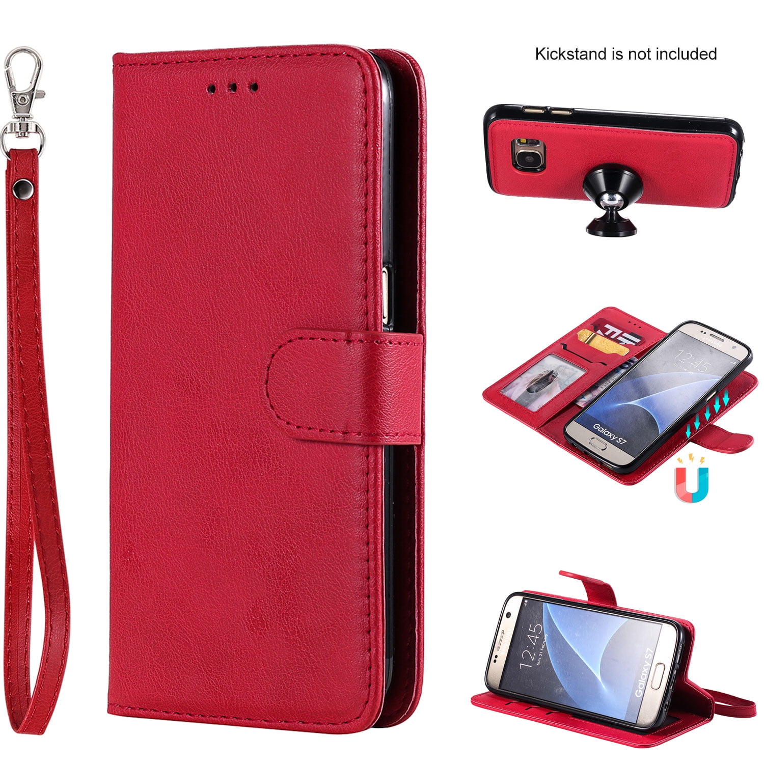 Galaxy S7 Case Wallet, S7 Case, Allytech Premium Leather Flip Case ...