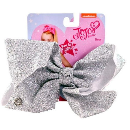 JoJo Siwa Signature JoJo Hair Bow - Girls  - Silver Glitter