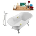 thumbnail image 5 of Tub, Faucet and Tray Set Streamline 60" Clawfoot NH100CH-GLD-100, 5 of 9