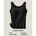 thumbnail image 6 of Women's Regular Size Vest with Built-In Bra, Featuring Comfortable And Breathable Shaping Tops That Can Be Worn As Outerwear And Underwear With Wider Strap Black XL, 6 of 8