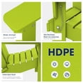 thumbnail image 5 of Wulful Folding Plastic HDPE Patio Adirondack Chair, Apple Green, 5 of 5
