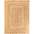 thumbnail image 2 of Sivi 9 x 12 Feet Handmade Scallop Braided Jute Rug - Natural Jute Area Rug, 2 of 14
