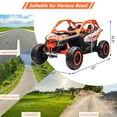 thumbnail image 6 of Luku 2 Seats Kids Electric UTV Vehicle with Remote Control, 2 * 24V Batteries 4 * 200W Motors,Orange Color, 6 of 6