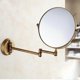 thumbnail image 3 of Antique Brass Wall Mounted Bathroom Mirror 8 Inch Round 3x Magnification 360 Degree Adjustable Makeup Mirror(gold)-hy, 3 of 5