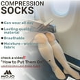 thumbnail image 2 of Mojo Compression Socks for Travel Unisex Wide Calf 20-30mmHg Black 7X-Large, 2 of 5