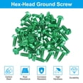 thumbnail image 3 of Unique Bargains 200 Pcs 10-32 x 1/2 Inch Self Tapping Ground Screw, Grounding Hex Flanged Head, 3 of 7