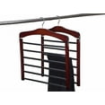 thumbnail image 3 of Wooden Specialty Multi-Pant Hanger (Walnut & Chrome), 3 of 5
