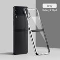 thumbnail image 1 of K-Lion Slim Clear Case for Samsung Z Flip 3 6.7 Inch, Ultra-Thin Anti-Yellow Hard Back Transparent Shockproof Electroplated PC Frame Case for Samsung Galaxy Z Flip 3,Silver, 1 of 7
