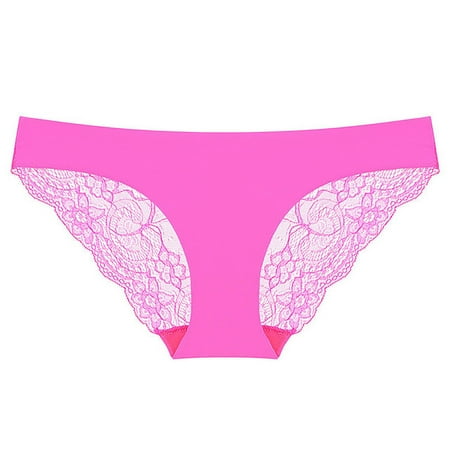 

3PC Underwear Women High Waisted Breathable Underwear Lace Ice Silk Low Waist Briefs