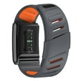 thumbnail image 2 of Comfort Durable Silicone Wristband Compatible with Whoop 4.0 Band, Soft Silicone Sports Loop Strap for Men & Women, with U Shapped Connector, Fitness & Activity Tracker Accessories, Dark Gray+Orange, 2 of 11
