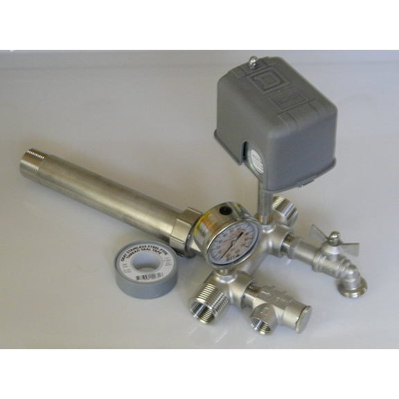 STAINLESS STEEL 1 x 11 Tank Tee Kit   UNION Installation Water Well Pressure Tank with SQUARE D 30/50 FSG2 pressure switch