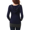 thumbnail image 3 of Maternity Long Sleeve Hooded Active Workout Top, 3 of 3