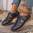 thumbnail image 2 of SEAOPEN Women's Bow Summr Flat Sandals Open Toe Sandals Slip On Slides Size 5.5 Blue, 2 of 6