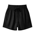 thumbnail image 6 of Womens Shorts Summer Casual Loose Elastic Waist Drawstring Comfy Lightweight Beach Shorts with Pockets, 6 of 8