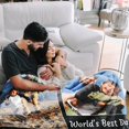 thumbnail image 4 of Custom Blanket with Picture, Customized Throw Blanket Gifts for Birthday Valentines Day Wedding, Personalized Photo Blanket Couple Gifts for Women Men Wife Husband Friend Blankets, 4 of 5