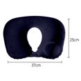 thumbnail image 2 of Almohada Aire Reposacabezas Reposacabezas en Forma U Mini Almohada Inflable para El Cuello (azul Oscuro), 2 of 5